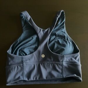 lululemon athletica Wunder Train longline Mineral Blue Sports Bra—Size 8 (C/D)